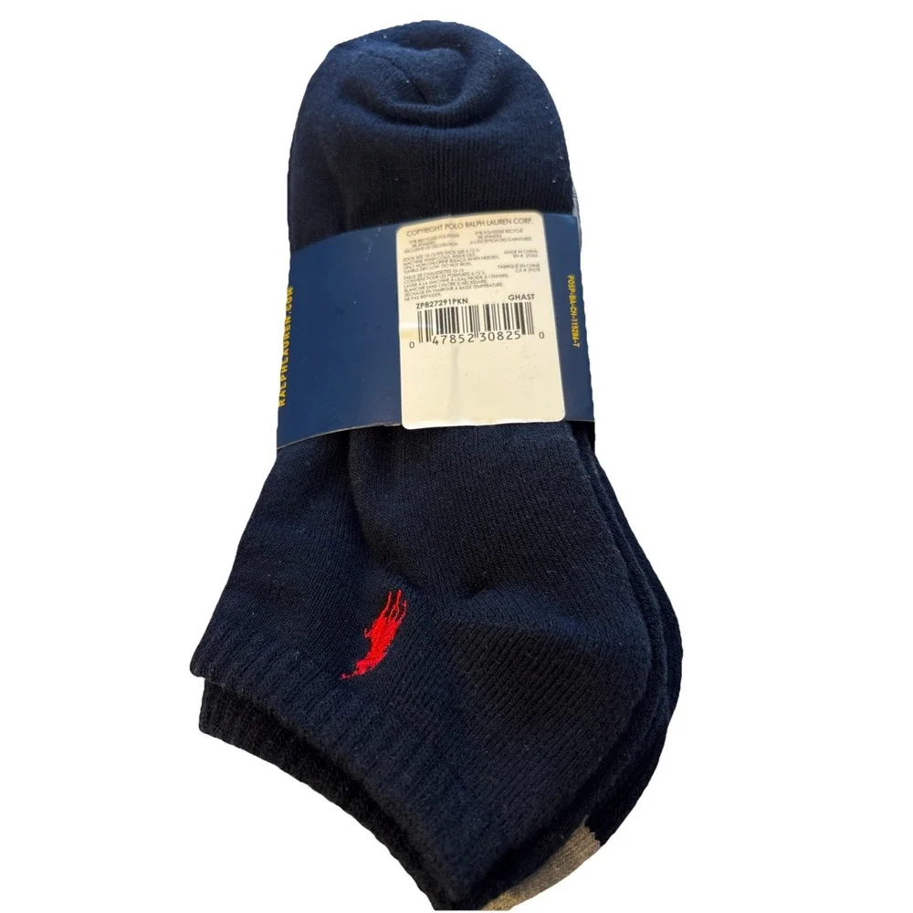 Polo Ralph Lauren 4-pair Classic Sport Performance Ankle Cut‎ Socks Men's 6-12.5